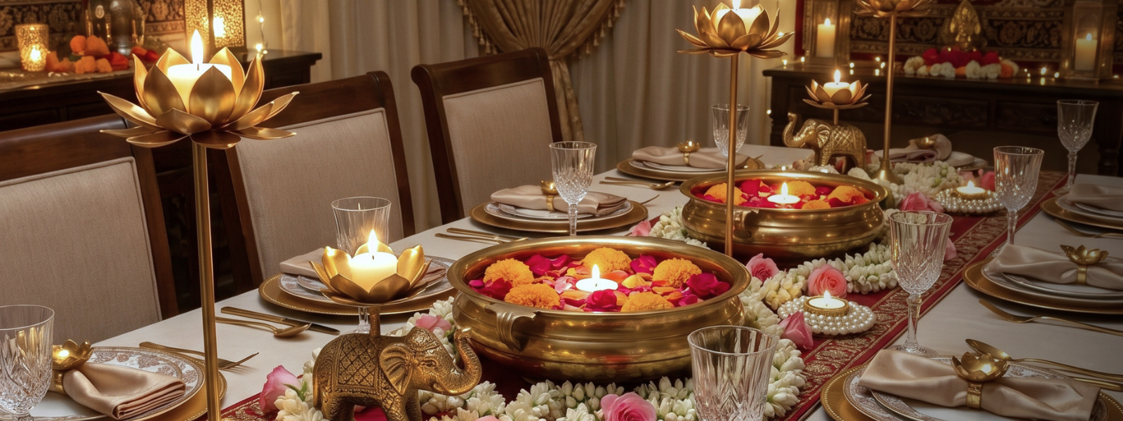 Diwali Home Decor with Flowers and Vases | 1 Magnolia Lane