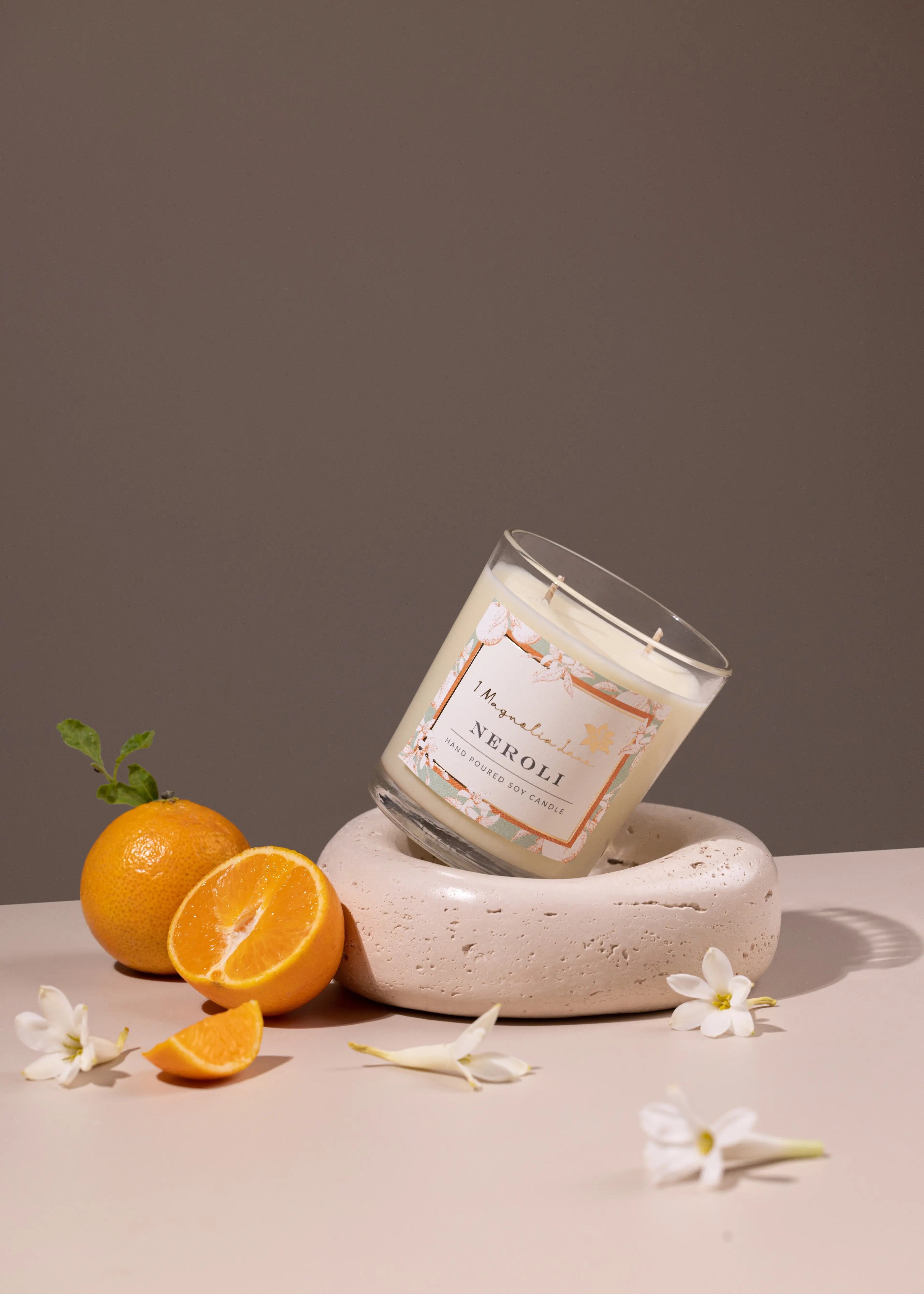 Neroli Candle | Elegant Orange Blossom Scented Gift | 1 Magnolia Lane