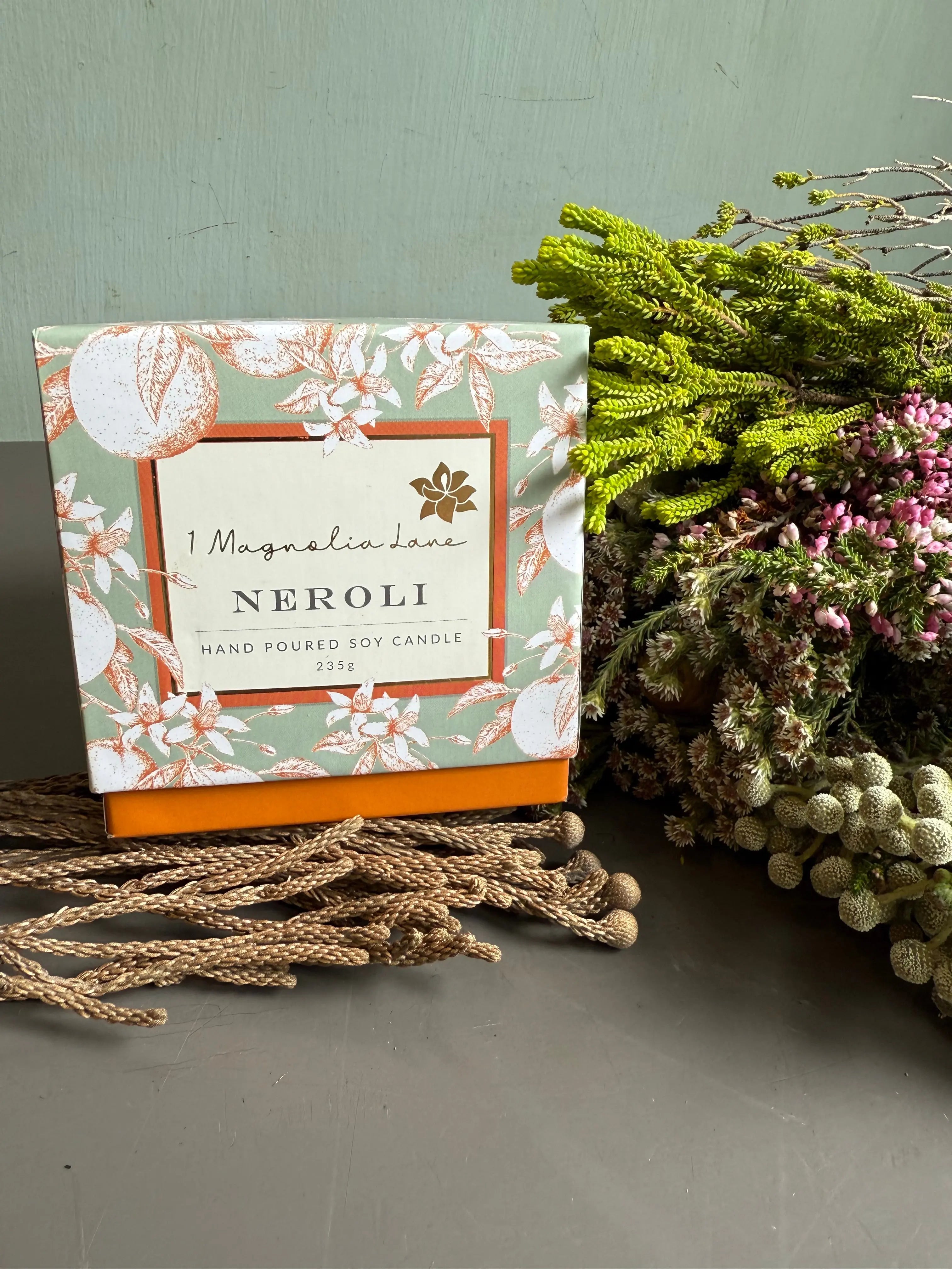 no.0261 優しいカーネリアンとダルメシアン Neroli Candle | Elegant Orange Blossom Scented Gift | 1 Magnolia Lane